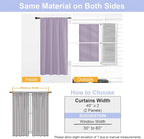 Simplebrand Ava Lilac Short Blackout Curtains for Bedroom 45 Inches Long 2 Panels Set, Solid Thermal Insulated, Energy Saving Window Treatment Curtains Blackout Drapes, W40 x L45 Inch, Lilac