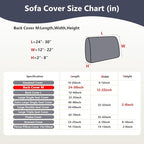 Couch Cushion Covers for Sofa Couch Covers Wear-Resistant Universal Sofa Cover Washable Stretch for Sectional Slipcovers (Texture-Gray Blue,Back Cover M)