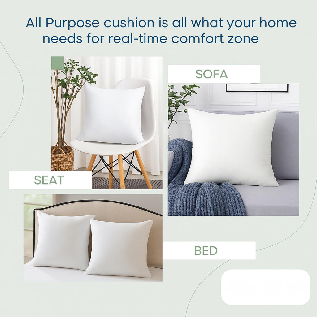 LANE LINEN 12x20 Pillow Insert - Pack of 2 White Decorative Pillows for Sofa Bed, Fluffy Pillow Inserts for Cushion Covers, Bed, Couch Pillows for Living Room