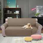 U-NICE HOME Reversible Sofa Cover Couch Cover for Dogs, Taupe/Taupe