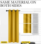 NICETOWN Gold Blackout Cafe Faux Silk Curtains for Small Windows, 42" Wide by 63" Long, 2 Panels, Grommet Privacy Blackout Satin Drapes for Home Decoration