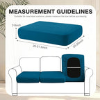 hyha 12Pcs Patio Cushion Covers, Stretch Outdoor Couch Cushion Covers, Washable Outdoor Chair/Sofa Slipcovers for Patio Furniture Cushions Protector with Elastic Bottom(Peacock Blue,Cover Only)