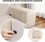 Couch Arm Covers 2 Pcs Sofa Armrest Covers Stretch Couch,Armrest Cover for Chairs Scratch-Resistant Sofa Arm Cover Armchair Slipcovers,Cream
