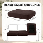 hyha 14Pcs Patio Cushion Covers, Stretch Outdoor Couch Cushion Covers Replacement, Washable Outdoor Chair/Sofa Slipcovers for Patio Furniture Cushions Protector with Elastic Bottom(Coffee,Cover Only)