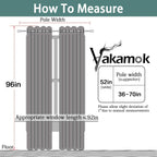 Yakamok Room Darkening Curtains 52x96 inch Length Dark Green-Living Room