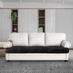ANARACHON Leather Look Couch Cushion Covers Sofa Seat Slipcovers Sets Couches Furniture Protector for Sectional Armchair Loveseat Pets Kids Stretch Spandex Fabric (3 T-Cushion Sofa, Brown)