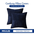 MIULEE Decorative Throw Pillow Covers for Couch 18x18 Inch Navy Blue 2 Pack