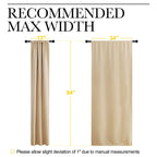 NICETOWN Blackout Room Darkening Curtains - Home Decoration Light & Noise Reducing Thermal Insulated Window Draperies with Rod Pocket Top (Biscotti Beige, 2 Panels, 34 inches Wide x 84 inches Long)