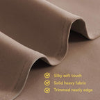 NICETOWN Blackout Window Curtains and Drapes for Kitchen, Set of 2, 42 by 60 Inch, Cappuccino, Window Treatment Thermal Insulated Solid Grommet Blackout Drapery Panels