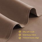 NICETOWN Kitchen Blackout Curtains and Drapes, 1 Pair, 34 inches by 70 Inch, Cappuccino, Triple Weave Energy Saving Thermal Insulated Solid Grommet Blackout Panels for Patio