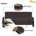 Easy-Going Reversible Couch Cover, Large Futon Sofa, Chocolate/Ivory