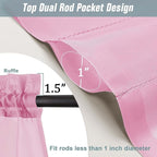 Light Pink Sheer Curtains 84 Inches Long 2 Panels, Elegant Airy Transparent Light Filtering Window Curtains, Window Drapes for Living Room Bedroom, Top Dual Rod Pocket Design, 2x42Wx84L Inches