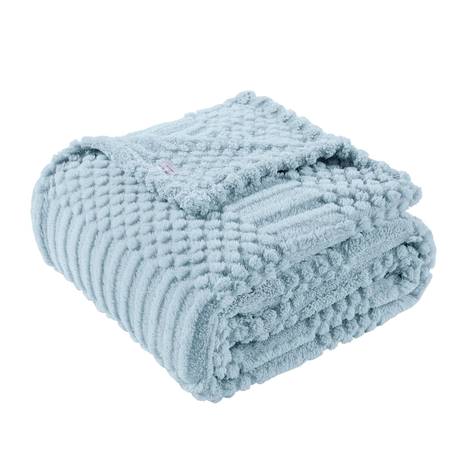 Blue Throw Blanket - Soft & Fluffy Fleece, Cute & Aesthetic, Perfect for Sofa, Couch, Chair, Bed, Living Room & Bedroom, All-Season Use, Plush & Cozy Decorative Blanket 50x60
