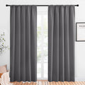 NICETOWN Blackout Curtain Panels for Window - Energy Efficient & Noise Reducing Thermal Insulated Rod Pocket Blackout Drapes/Draperies for Living Room (Grey, 2 Panels, W52 inches x L84 inches)