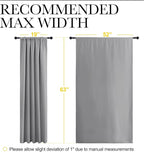 NICETOWN Blackout Curtain Panels for Window - Energy Efficient & Noise Reducing Thermal Insulated Rod Pocket Blackout Drapes/Draperies for Living Room (Silver Grey, 2 Panels, W52 inches x L63 inches)