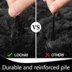 LOCHAS Ultra Soft Indoor Modern Area Rugs Fluffy Living Room Carpets for Children Bedroom Home Decor Nursery Rug 2x6 Feet, Black