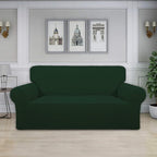 Easy-Going Stretch Oversized Loveseat Slipcover 1-Piece Sofa Cover Furniture Protector Couch Soft with Elastic Bottom for Kids Polyester Spandex Jacquard Fabric Small Checks Dark Green