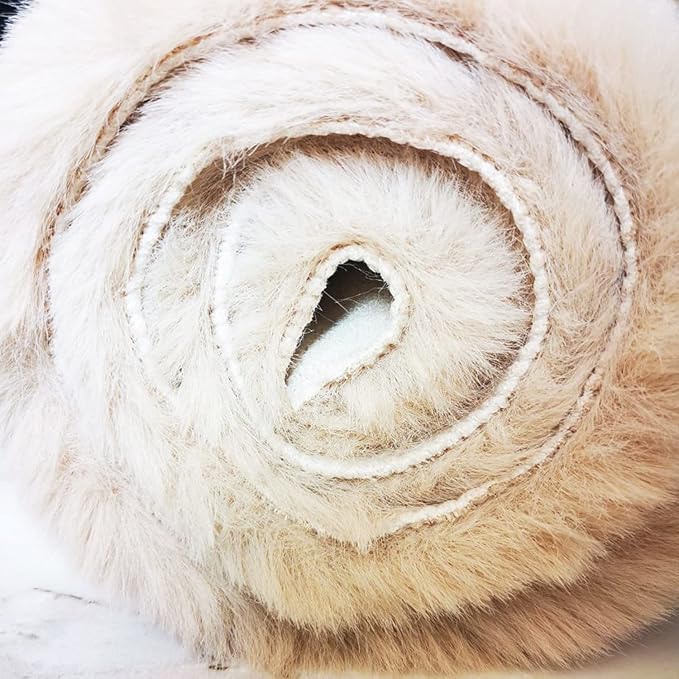 Ghouse Soft Faux Sheepskin Fur Rug 2x4 Light Brown Beige Fluffy Bedside Rugs Plush Rug Shag Nursery Carpet Area Rugs for Living Room Bedroom Playing Room Decor