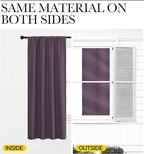 NICETOWN Blackout Curtains for Living Room, Plum, 2 Panels, 42 by 63, Darkening Window Curtain Panels, Easy-Care Solid Thermal Insulated Draperies/Drapes for Daughter Room