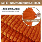 U-NICE HOME Stretch Futon Cover Armless Bed Slipcover - Soft Jacquard Fabric Washable for Pet Friendly, Orange
