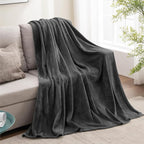 BEDELITE Fleece Blanket Charcoal Grey Throw Blankets for Couch & Bed, Luxury Plush Cozy Fuzzy 50x70 inches, Super Soft Warm Lightweight Throw for Travel Camping
