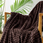Exclusivo Mezcla Fleece Throw Blanket for Couch, Extra Large Fuzzy Coffee Bed Blankets, Soft Cozy Plush Sofa Throws for All Seasons, 50x70 Inches
