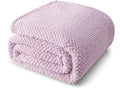 Whale Flotilla Twin Size Fuzzy Fleece Blanket for Bed, 60x80 Inch Fluffy Warm Soft Jacquard Blankets for All Season, Lightweight and Cozy, Lilac