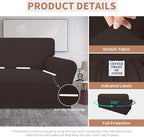Easy-Going 100% Waterproof Couch Cover, Dual Waterproof Sofa Cover, Stretch Jacquard Sofa Slipcover, Leakproof Furniture Protector for Kids, Pets, Dog and Cat (Sofa, Chocolate)