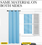NICETOWN Blue Room Darkening Panels - Nursery & Infant Care Drapes, Extra Long 95 inches Length Curtains for Patio Door/Dining Room (2 Pieces, 42 inches Wide)