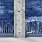 Deerhoo Large Shag Area Rugs 6 x 9, Tie-Dyed Plush Fuzzy Rugs, Navy Blue