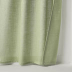 MIULEE Sage Green Kitchen Curtains 36 Inch Length 2 Panels, Soft Thick Linen Textured Semi Sheer Light Filtering Short Cafe Tier Curtains for Small Half Window Bathroom Laundry Back Tab Rod Pocket