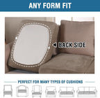 H.VERSAILTEX Velvet Stretch Couch Cushion Cover Plush Cushion Slipcover for Chair Cushion Furniture Protector Seat Cushion Sofa Cover (1 Piece Armchair Cushion Covers, Mocha)
