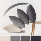 MIULEE Soft Corduroy Decorative Throw Pillow Covers Neutral Grey 18x18