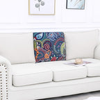 Smiry Printed Couch Cushion Covers, Stretch Soft Couch Covers for Sofa, Washable Non-Slip Sofa Slipcover Furniture Protector for Indoor and Outdoor (Backrest M, Blue Green)