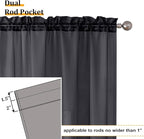 Aiyufeng Voile Sheer Black Curtains - Transparent Light Weight Soft Window Treatment Curtain Panels with Rod Pocket Top for Patio Door/Living Room (W59 x L96, 2 Panels), Black