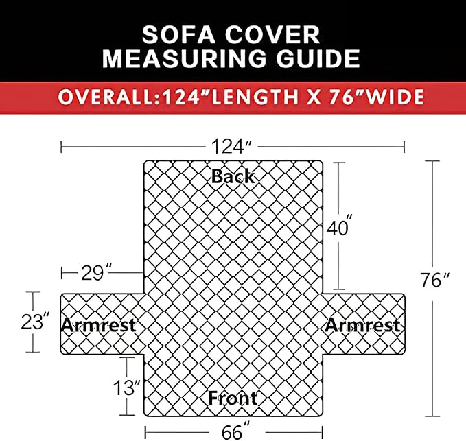 Easy-Going Reversible Couch Cover for 3 Cushion Couch Sofa Cover for Dogs Water Resistant Furniture Protector Cover with Foam Sticks Elastic Straps for Pet Cat (Sofa, Orange/Black)