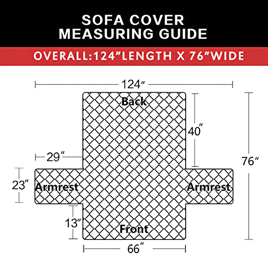 Easy-Going Reversible Couch Cover, 3 Cushion Sofa, Large, Orange/Black