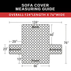 Easy-Going Reversible Couch Cover, 3 Cushion Sofa, Large, Orange/Black