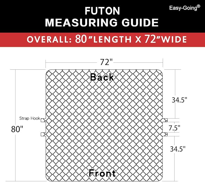 Easy-Going Reversible Couch Cover, Large Futon Sofa, Greyish Green/Beige