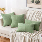 MIULEE Sage Green Decorative Throw Pillow Covers for Couch 18x18 Inch