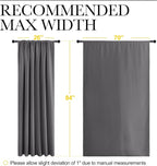 NICETOWN Blackout Curtain Panels for Window - Thermal Insulated Rod Pocket Blackout Drapes/Draperies for Dining Room (2 Panels, W70 x L84 inches, Grey)