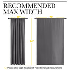 NICETOWN Blackout Curtain Panels for Window - Thermal Insulated Rod Pocket Blackout Drapes/Draperies for Dining Room (2 Panels, W70 x L84 inches, Grey)
