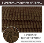 U-NICE HOME Stretch Couch Cover Sofa Cover Sofa Slipcover Furniture Protector for 4 Cushion Couch Sofa Pet Friendly(Oversized Sofa, Brown)