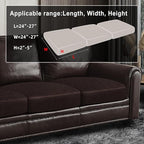 Leather Look Couch Cushion Covers Sofa Seat Slipcovers Sets Couches Furniture Protector for Sectional Armchair Loveseat Pets Kids Stretch Spandex Fabric (3 Cushion Sofa, Chocolate)