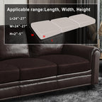 ANARACHON Leather Look Couch Cushion Covers Sofa Seat Slipcovers Sets Couches Furniture Protector for Sectional Armchair Loveseat Pets Kids Stretch Spandex Fabric (3 Cushion Sofa, Chocolate)