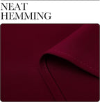 NICETOWN Modern Blackout Curtains Noise Reducing, Wine Red, 2 Panels, W42 x L54, Thermal Insulated and Privacy Room Darkening Drape Panels for Boy's Guest Room Door Small Short Window