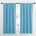 NICETOWN Kitchen Blackout Curtains Panels - Window Treatment Thermal Insulated Room Darkening Rod Pocket Drapes for Bedroom (Teal Blue, Set of 2, 42 by 63 inches Long)