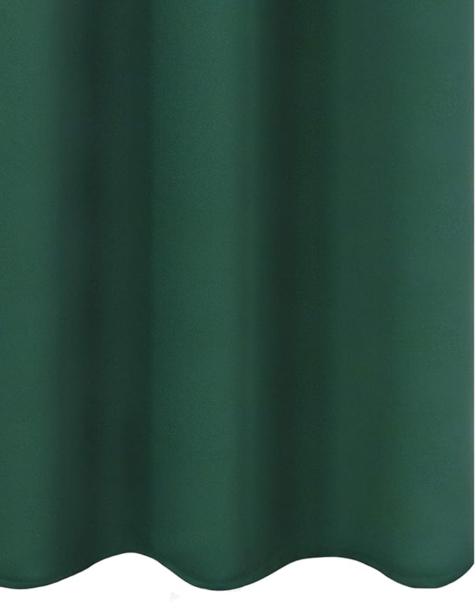 LEMOMO Dark Green Bedroom Blackout Curtains/38 x 54 Inch Long/Set of 2 Curtain Panels/Thermal Insulated Room Darkening Curtains for Bedroom