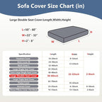 Couch Cushion Covers for Sofa Couch Covers Wear-Resistant Universal Sofa Cover Washable Stretch for Sectional Slipcovers (Texture-Blue,Large Double Seat Cover)