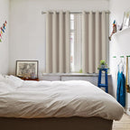 BGment Short Curtains for Small Window 54 Inch Long - Camel 2 Panels